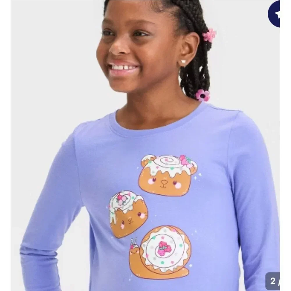 Cat & Jack Girls Graphic Long Sleeve and Leggings Set size M (8) NWT